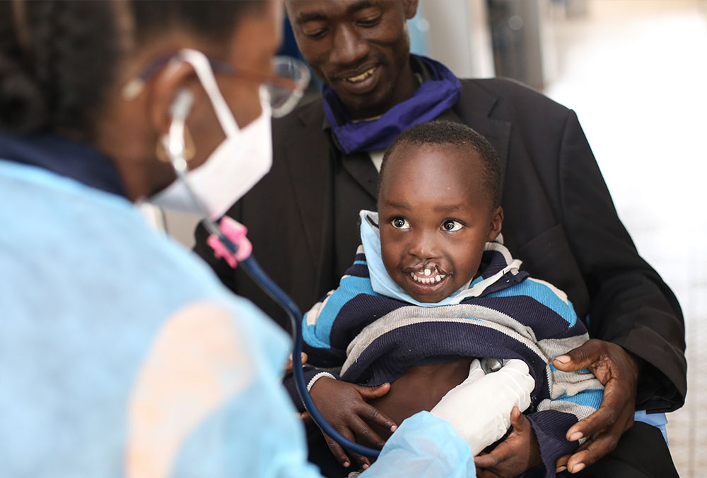 Benjamin smiling before cleft surgery