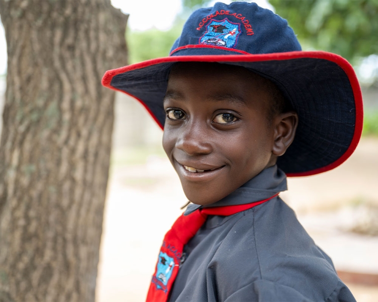 David smiling after cleft surgery